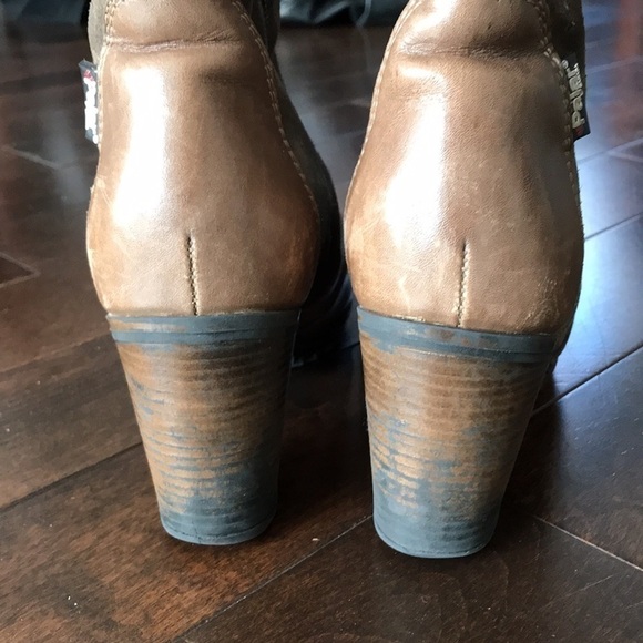 PAJAR Couture Collection Fur Trimmed Suede & Leather Heeled Boots Size 7.5 - Picture 8 of 13